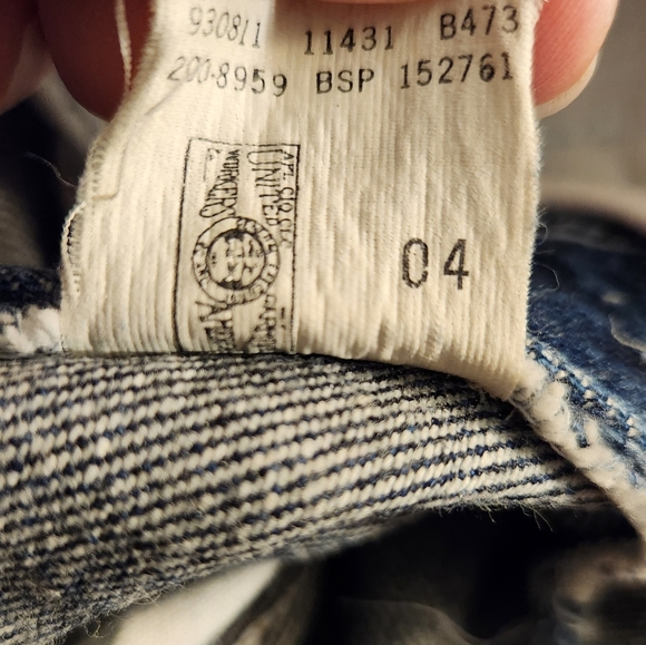 Vintage 1970's Lee's Acid Washed Jeans - Size 34/32 (read description) - Blue - Picture 8 of 10